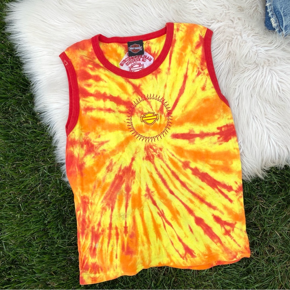 Harley Davidson Memphis TN tie dye muscle tank XL